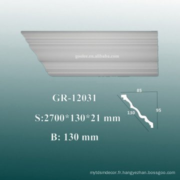 Corniches décoratifs environnementaux en PU / Moulure de couronne sur le plafond